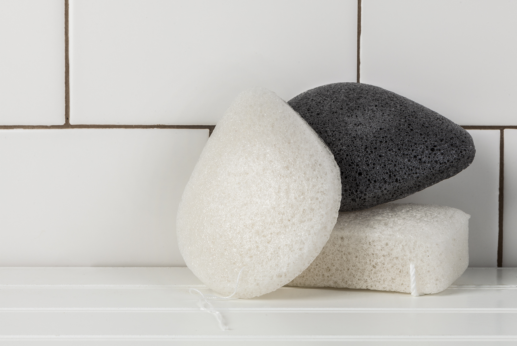 Three konjac sponges